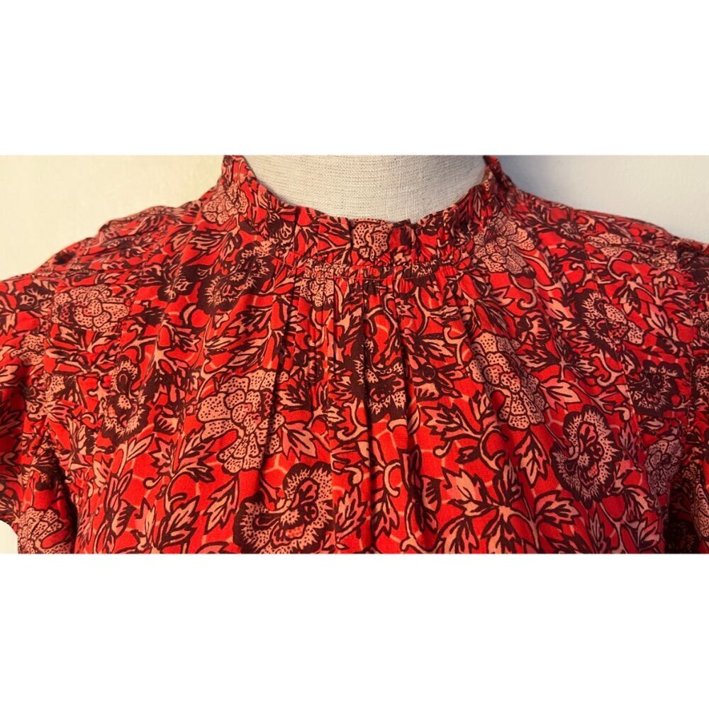 ULLA JOHNSON HANA POPPY FLORAL BABY DOLL DRESS 4 - Picture 4 of 13